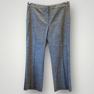 🥑MaxMara Cropped Wool Silk Tailored Trousers Blue Gray | Sz 12 | Made in Italy